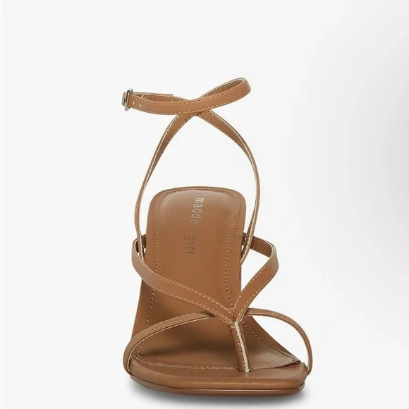 Madden Girl Marrvel Tan Ankle Strappy Block Heels Women’s Size 8 - Picture 3 of 11